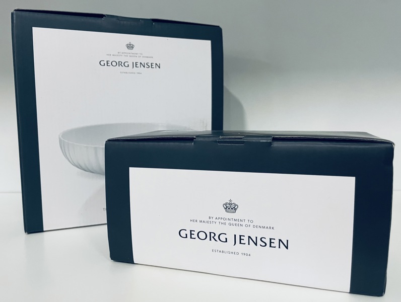 Georg Jensen Bernadotte: pasta- og suppeskål ((70cl) samt 2 thermokopper (20cl)