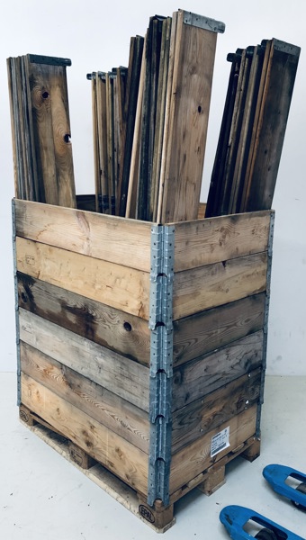 Pallesortiment: 28 stk. pallerammer til europalle og 1 stk europalle (K 3700-76601-00043-24)