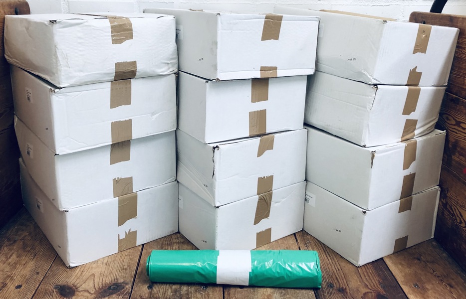 Stort parti LPDE plastsække (ca. 2.400)