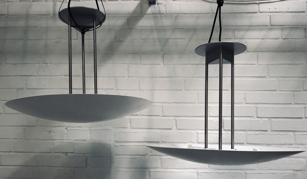 2 Gino Uplight loftlampe formgivet af Bjarne Frost og Ole Jespersen (*4)