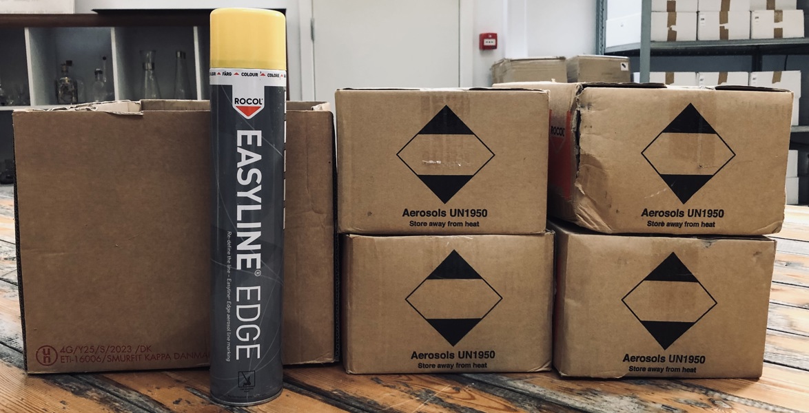 Rocol Easyline Edge markeringsspray i flere farver, ca. 30 stk.