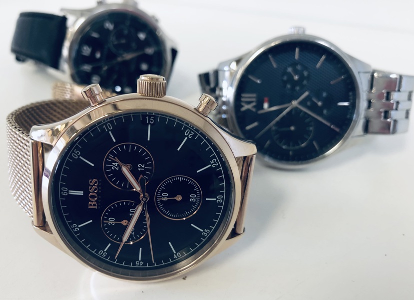 Samling af ure (3 enheder): Hugo Boss chronograph, Tommy Hilfiger Damon chronograph samt Tommy Hilfiger chronograph (Å 2025-0873)