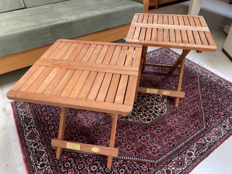 2 Jutlandia klapborde af teak