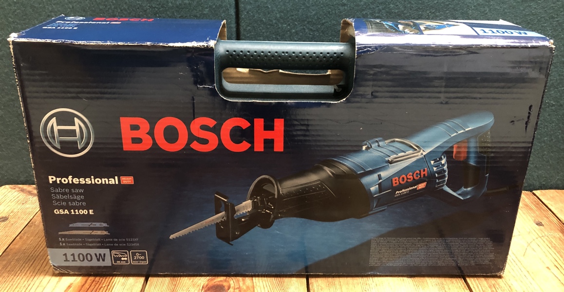 Bosch Professional GSA 1100 E bajonetsav i ubrudt original emballage (R 2025-0252)