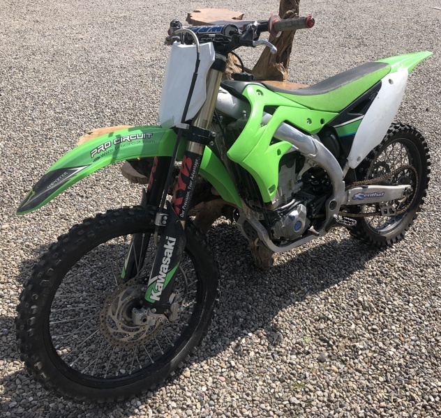 Kawazaki KX450 F KX 450ccm 4-takt professionel motocross-/endurocykel (2025-0972) - (Stel.: JKAKX450FFA016108)