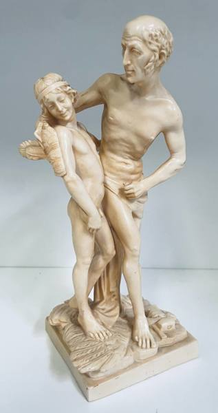 Klassisk italiensk Amilcare Santini (1910-1975) skulptur af alabast
