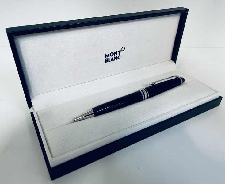 Mont Blanc Meisterstück Classique Platin kuglepen m. tilhørende æske (Å 2025-1070)
