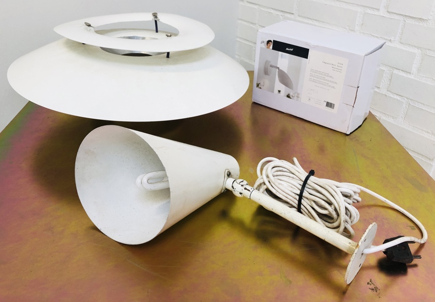 Samling af lamper 3 stk. - herunder PH5, Herstal Diva væglampe samt væglampe designet William Lauritsen og produceret af Louis Poulsen