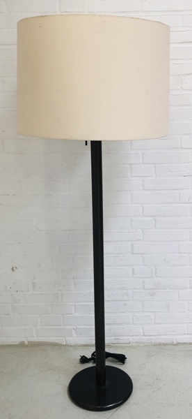 Retro standerlampe m. stor lampeskærm