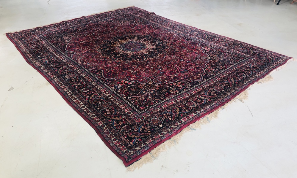 Stort gulvtæppe fra mellemøsten (413X302cm)