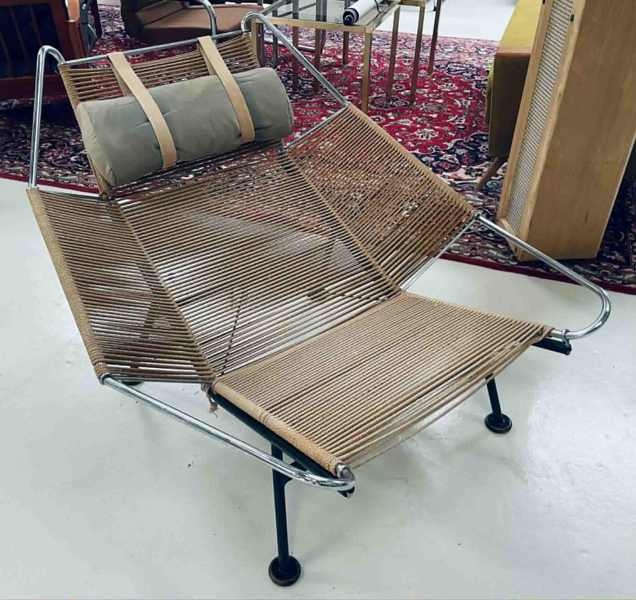 Hans J. Wegner (1914-2007) Flaglinestol/Flag Halyard loungestol (GE-225), fremstillet hos Getama.