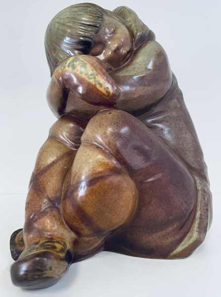 Lladro figur af porcelæn:  'Sovende Inuit/Iñupiat'