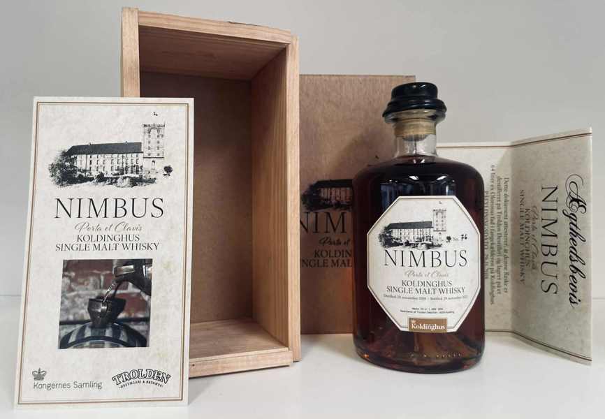 Nimbus Porta et Clavis Koldinghus Single Malt Whisky 1st Edition (nr. 76/100)  m. tilhørende certifikat og æske