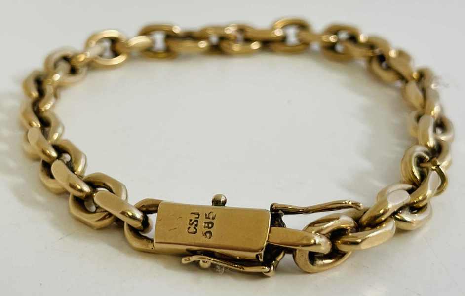 Guld: Christian S. Jorgensen (1919-1957) anker-facet armlænke udført i 14kt./585