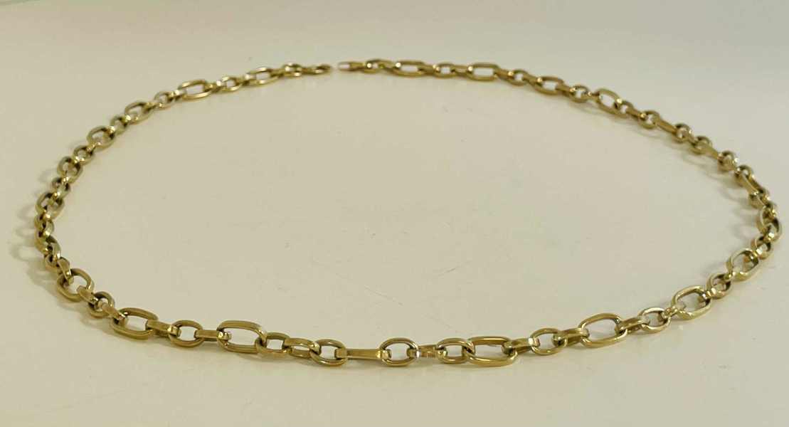 Guld: Anker-facet halskæde udført i 14kt./585