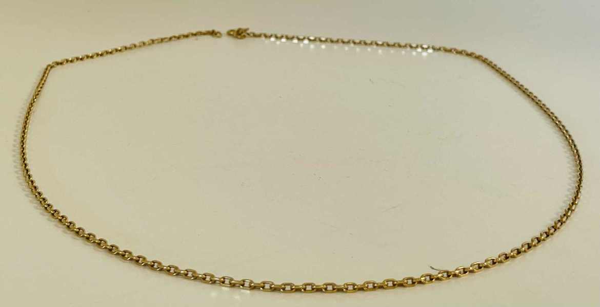 Guld: Anker-facet halskæde udført i 14kt./585