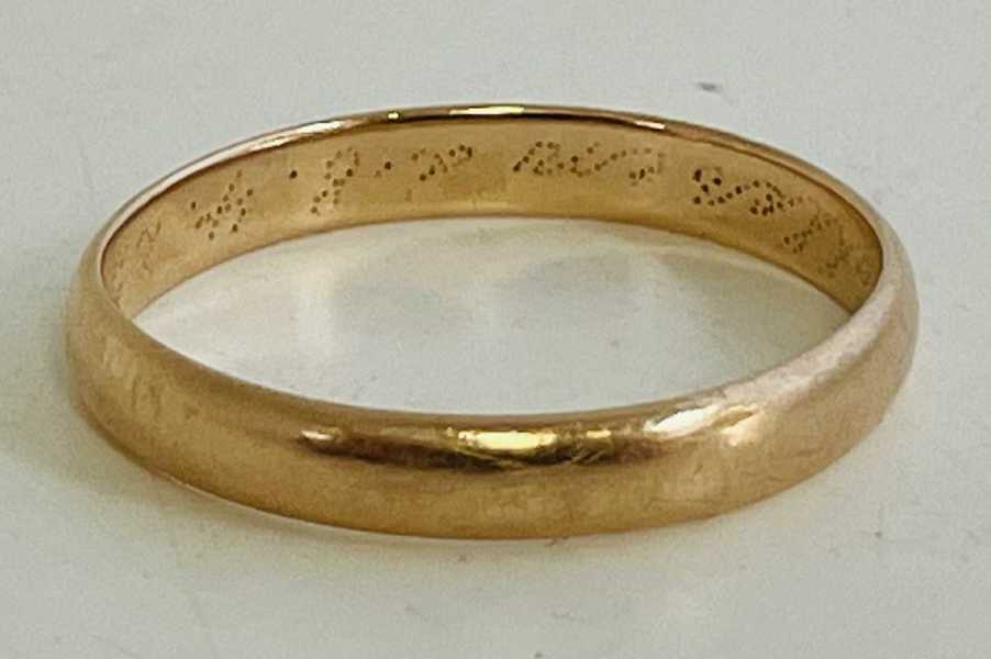 Guld: J.P. Carl Rode ring udført i 14 kt./585 