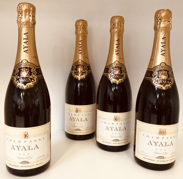 Samling af champagne (4 enheder) - herunder Ayala Sec Champagne 75cl