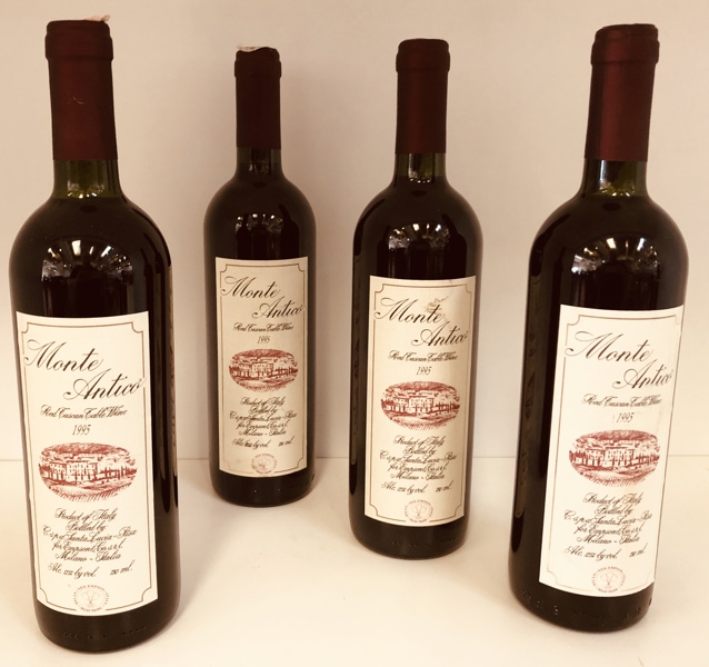 Samling af vin (4 enheder) Neil Empson Monte Antico årg. 1995. 75cl