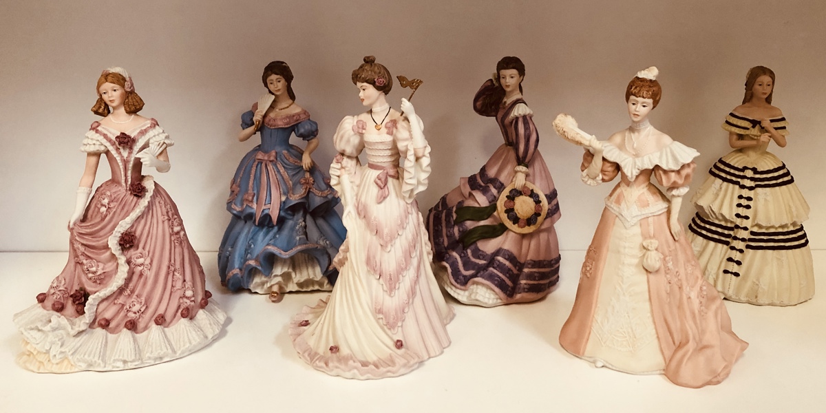 6 Wedgewood figurer af porcelæn (se beskrivelse)