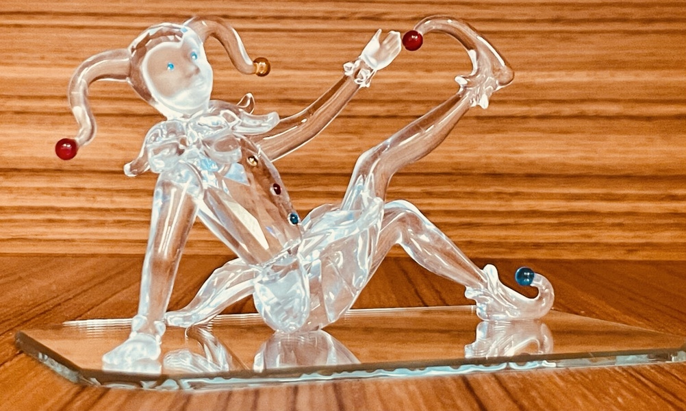 Samleobjekt: Swarovski Jester (2002) udført i klar krystal, formgivet af Edith Mair