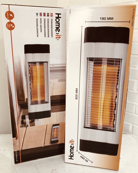 2 stk. Millarco Home It terrassevarmer, 1500w 220-240v