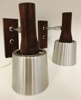 2 Barner Mid-century væglamper af palisander og metal