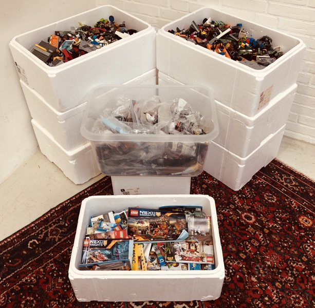 Stor samling á 8 kasser Lego City og Lego Ninjago (samlevejledninger medfølger) - bemærk den store mængde