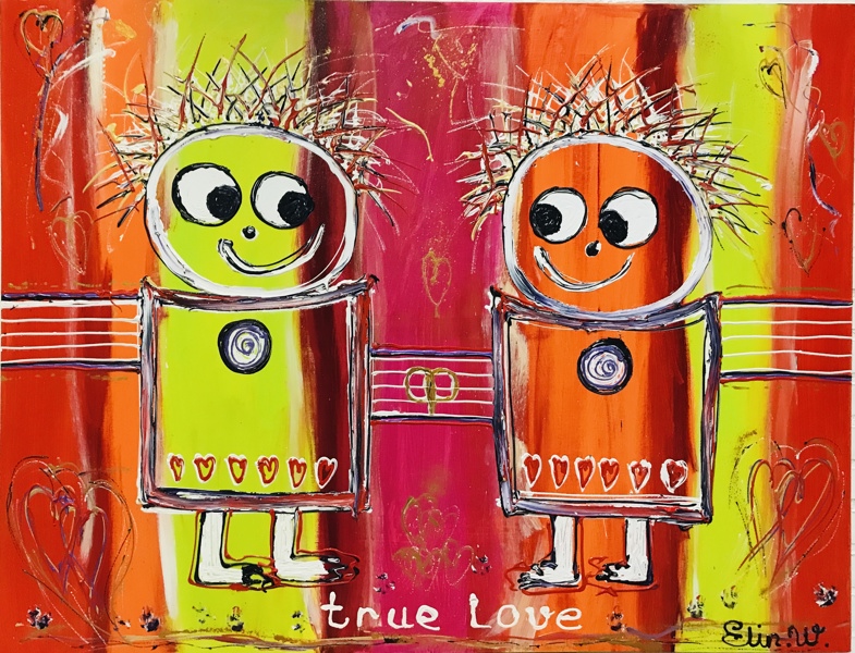 'True Love' maleri skabt af Elin Westergaard (130X101cm)