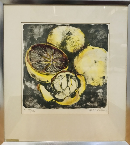 Litografi (284/690) af Bodil Kaalund (1930-2016) 