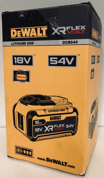 DeWalt DCB549 XR Flexvolt 15Ah 18v batteri (P 329/24)