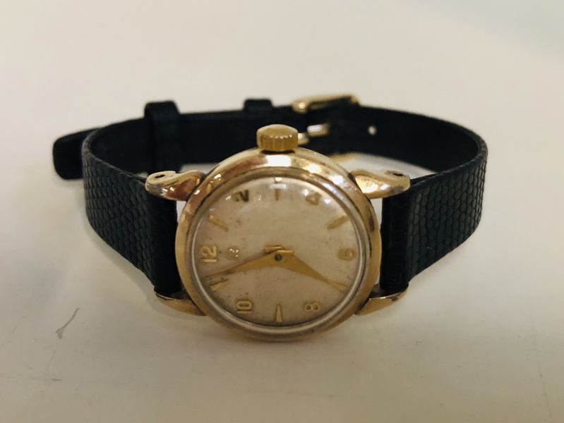 Omega damearmbåndsur (22mm) i forgyldt kasse 