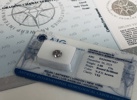 Ædelsten: Diamant (5,96X5,87,4,25mm) m. tilhørende AIG certifikat