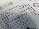 Ædelsten: Diamant (5,96X5,87,4,25mm) m. tilhørende AIG certifikat