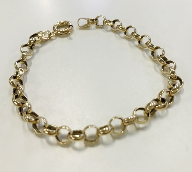 Guld: ankerfacet armlænke udført i 14kt./585