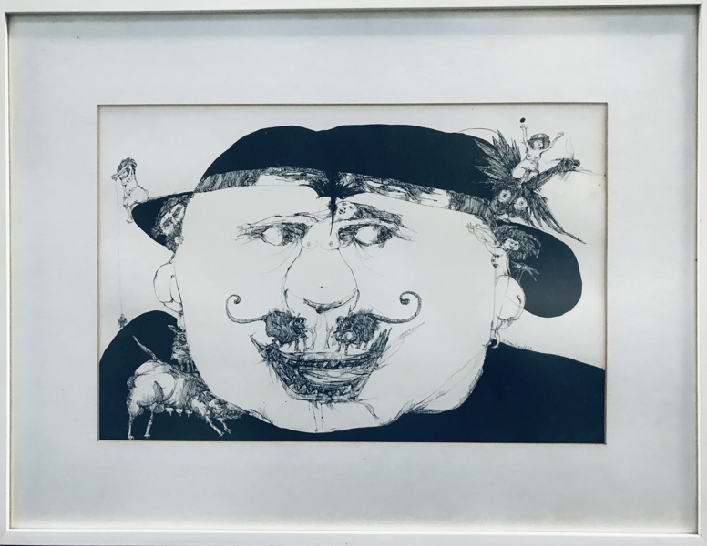 Litografi 'Schmeck-Lecker' af Gertrude Degenhardt (f. 1940)