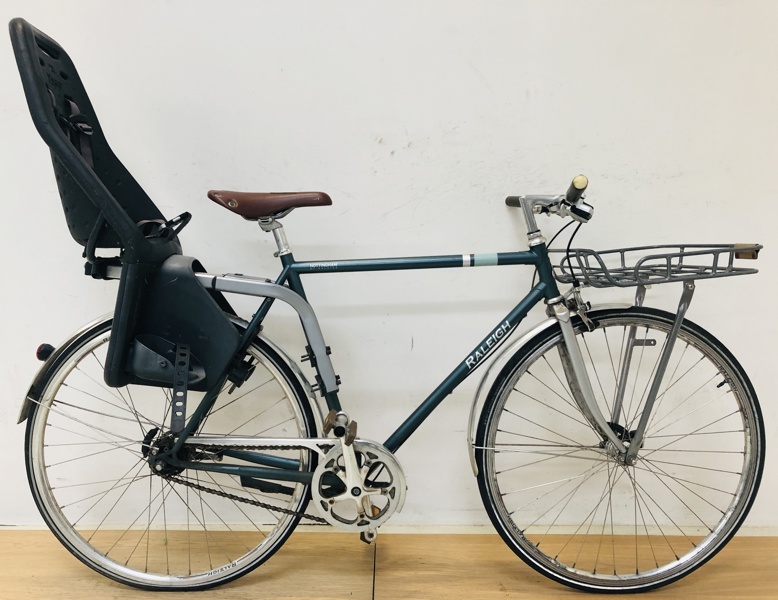 Raleigh Nottingham Cargo (str. 56) herrecykel m. Yepp barnesæde (K 48/25)
