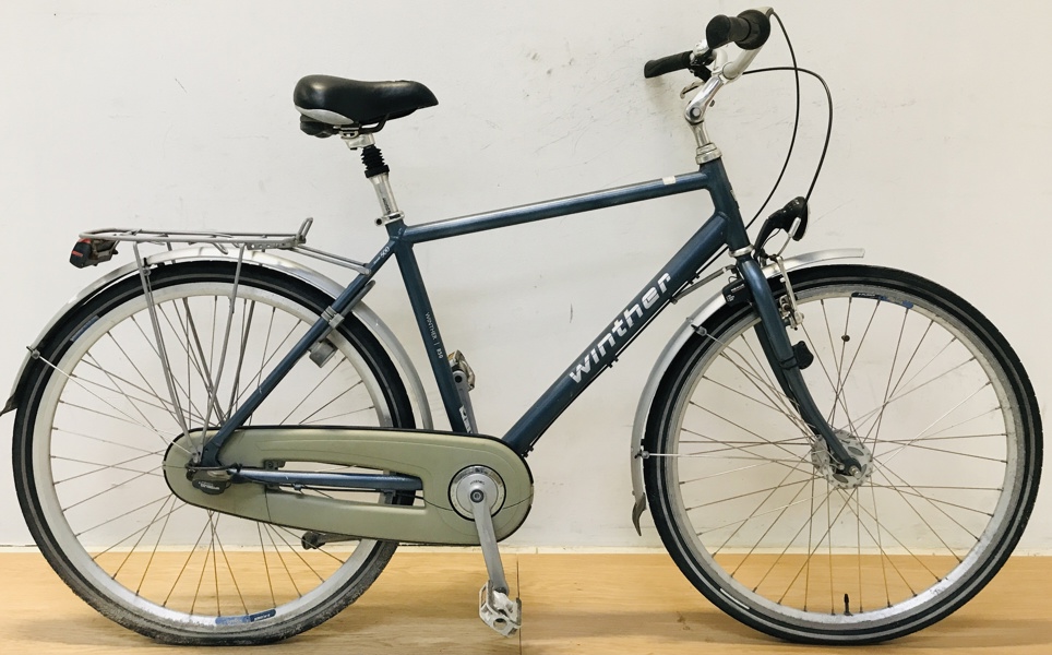 Winther 850 herre touringcykel (str. 50) m. affjedring sadel samt Basta halogen forlygte (R 2025-0022)