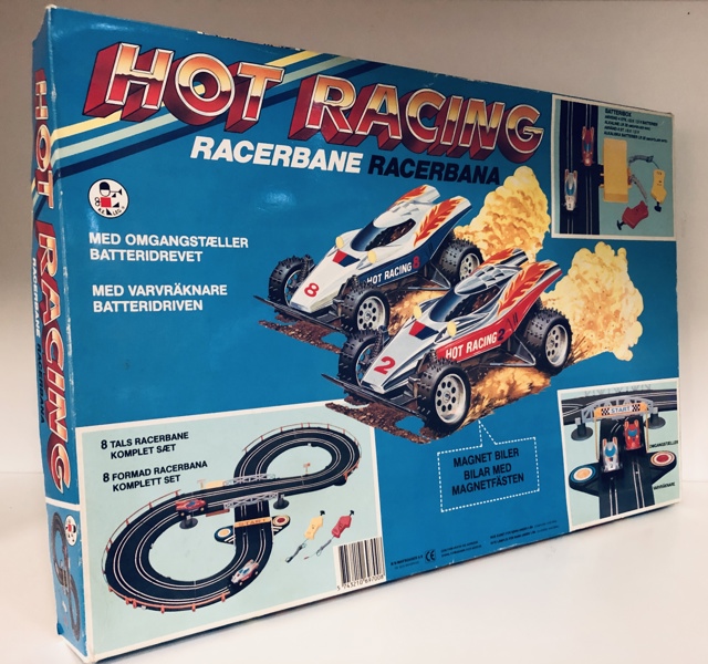 Vintage Hot Racing Racerbane m. omgangstæller - fremstillet for K.E. Leg 