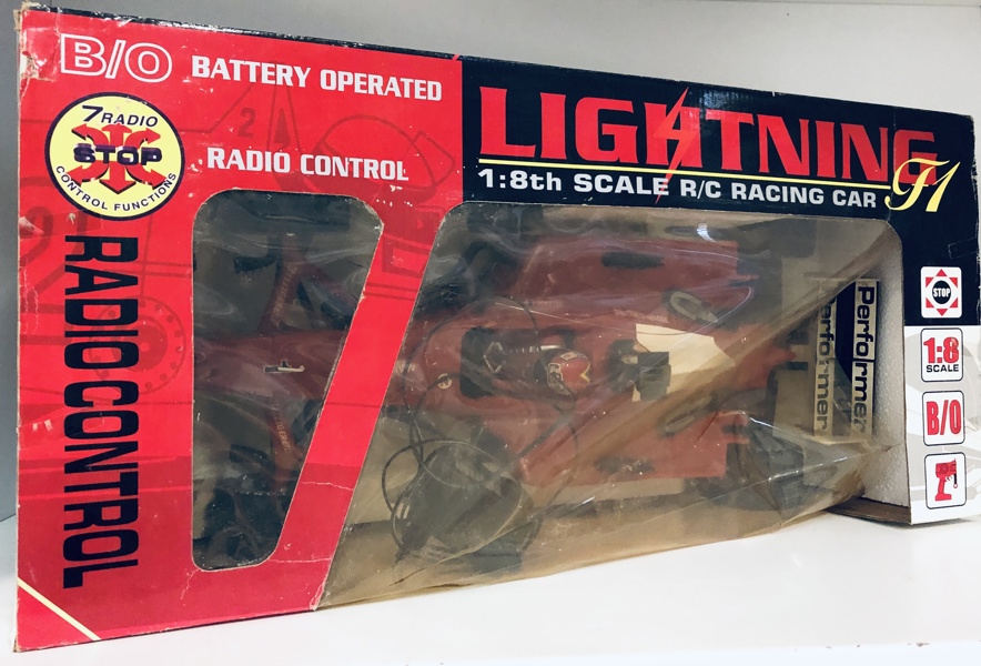 Vintage Lightning 1:8 F1 Sports Ferrari R/C fjernstyret bil - i original emballage 