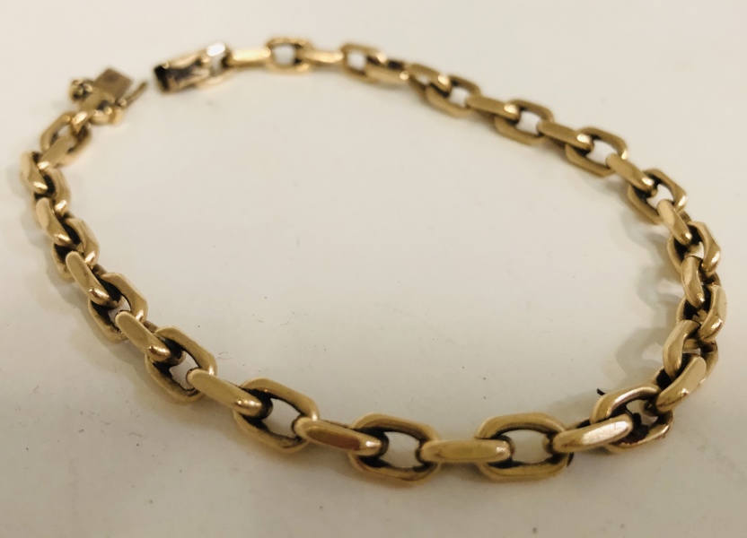 Guld: H.C. Kauffmann ankerfacet armlænke udført i 14kt./585 (F 92/25)