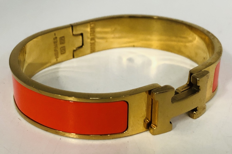 Hermes Clic H (orange) amring (F 72/25)