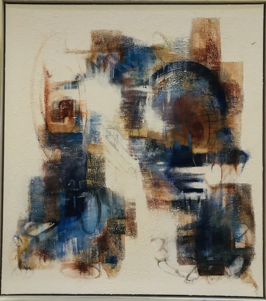 Maleri skabt af Berit Møller: 'Abstrakt komposition'