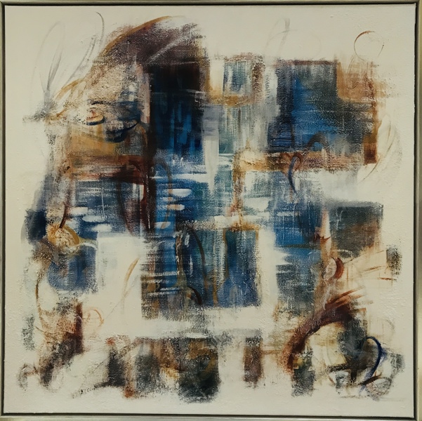 Maleri skabt af Berit Møller: 'Abstrakt komposition'