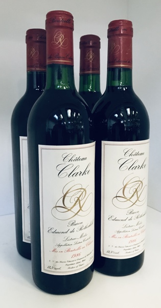 4 fl. Chateau Clarke Baron Edmond de Rothschild (1986) Listac-Medoc