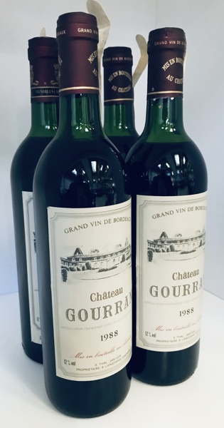 4 fl. Gourran Château (1987) Grand Vin De Bordeaux