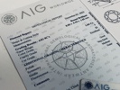 Ædelsten: Diamant (6,60X6,42X3,85mm) m. tilhørende AIG certifikat