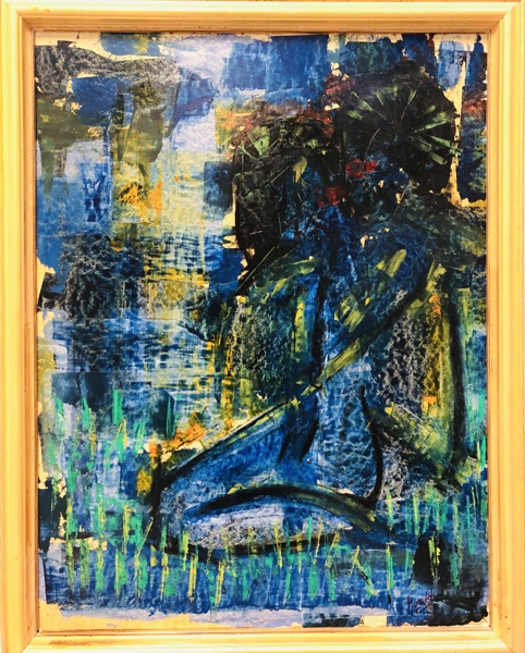 Maleri: Abstraktkunst uden titel, skabt af Roald (f. )