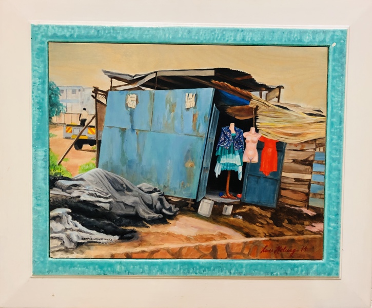 Maleri: '14' skabt af Lars Helweg (f. 1944)