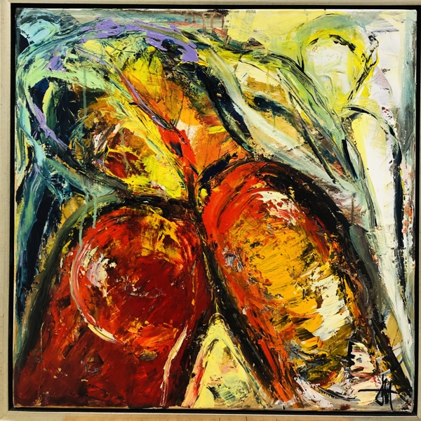 Maleri: Uden titel, skabt af Henrik Busk Andersen (f. 1967)